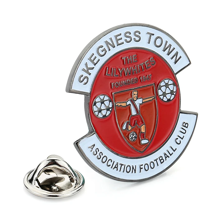 Wholesale custom made football club enamel pin manufacture