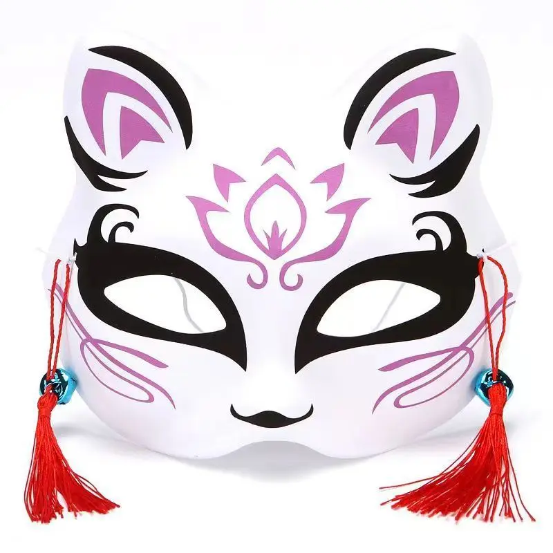 Wholesale Halloween Carnival Costume Masks Bulk Fancy Masquerade Anime Party Mask Woman Feathered Half Face Cat Fox PVC Material