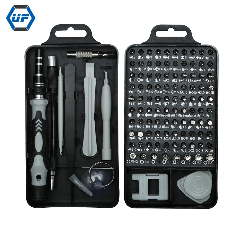 2020 new plastic large handle 117 in 1 Repair Tool Kit Screwdriver Set for phone laptop