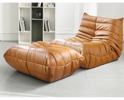 Comfortable Lounge Sofa Recliner Lazy Couch Folding Chair Cushion Fabric Portable Floor Sofas Chair