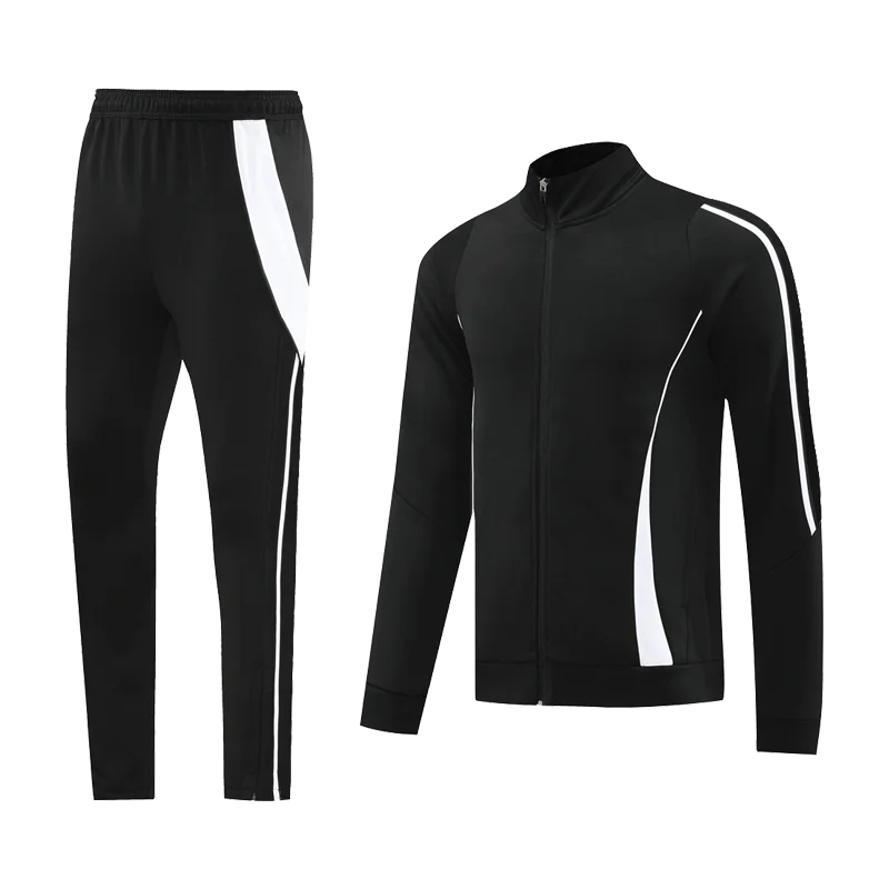 24 Soccer Training Tracksuits Men Soccer Wear Football Uniform Sets Custom LOGO Soccer Jersey Club Sportswear Grey Suit