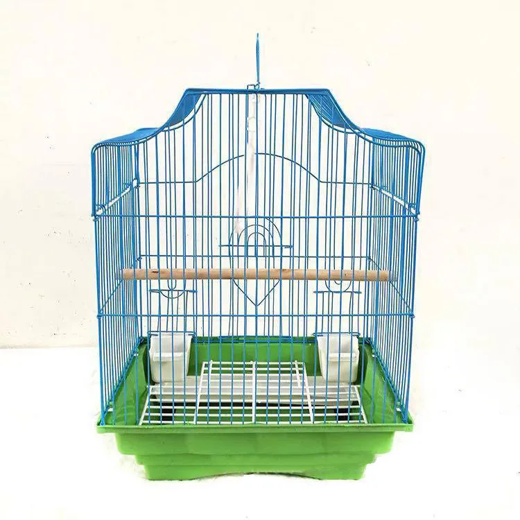 TC4303-A Wholesale easy detachable non-toxic hanging double feeder metal bird cage