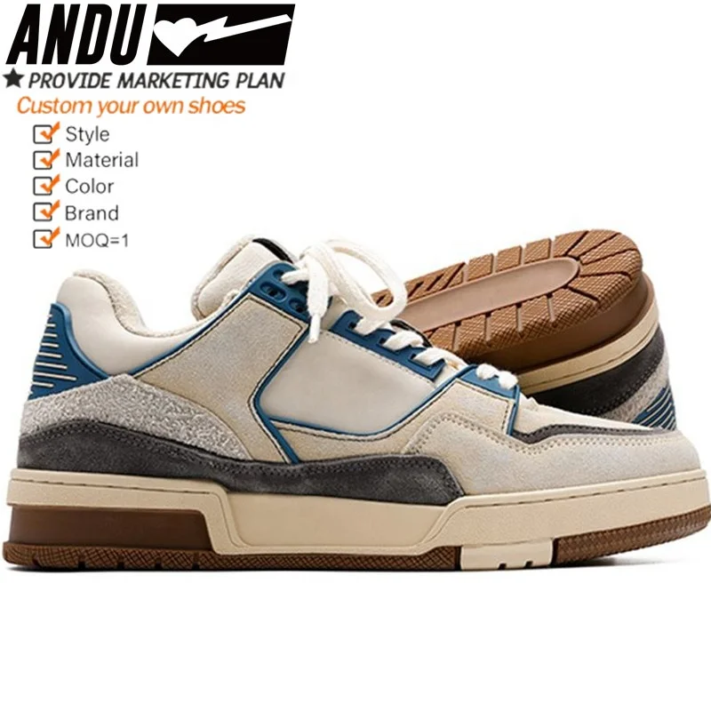 Custom Low Cut Retro Logo Design Genuine Leather Manufacturer Women Men Private Label Sport Basketball Shoes Sneakers