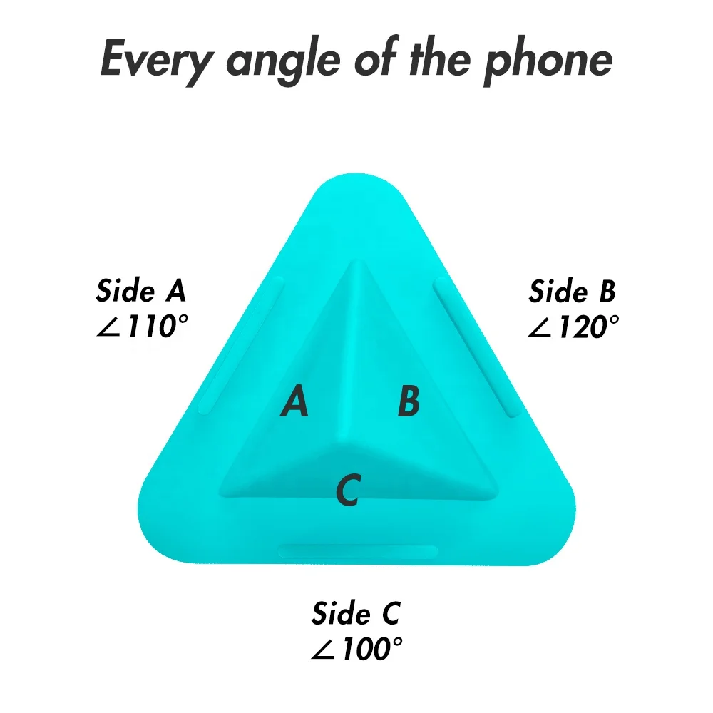 Multi-functional Mobile Phone Stand Silicone Pyramid Desktop multi-angle Smartphone Stand Desk Tablet Holder