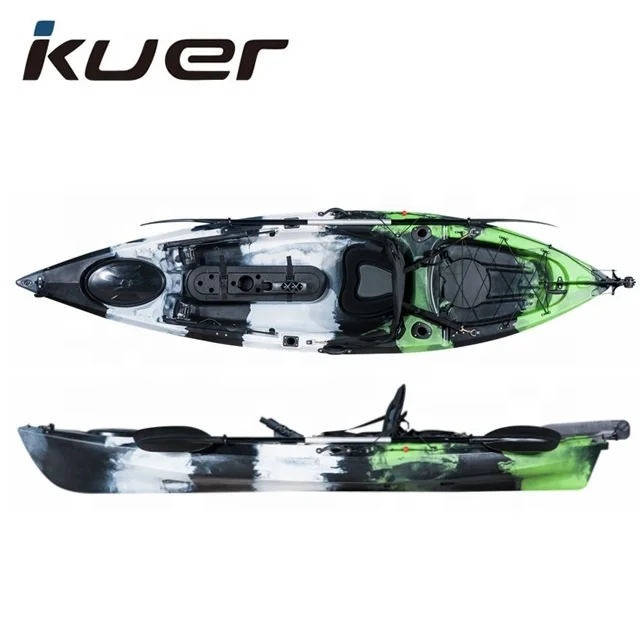 wholesale 10ft rowing boat with fishing rod holder plastic boat