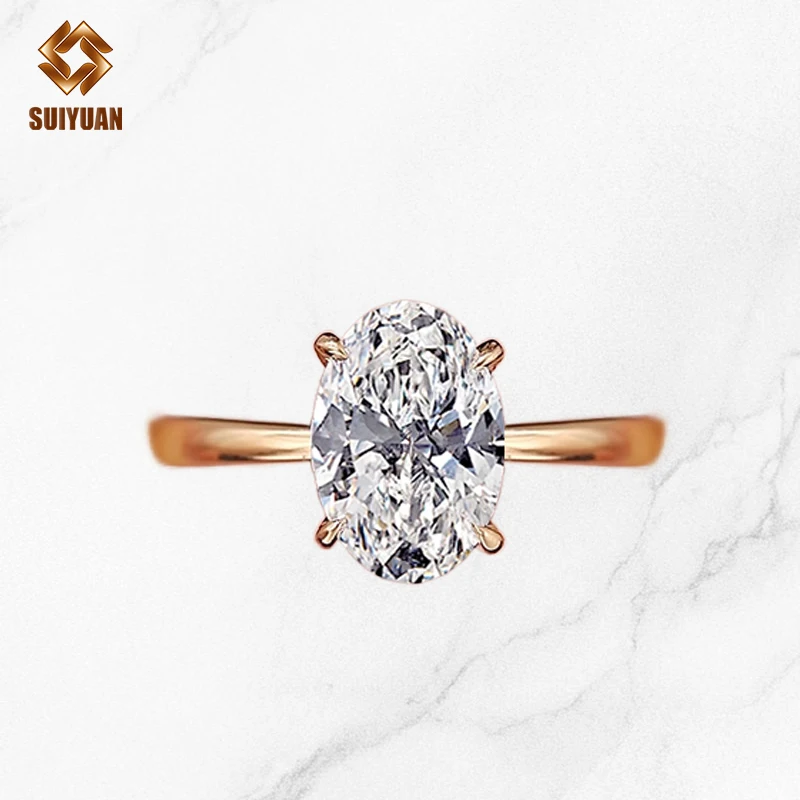 Lab Grown Diamond Engagement Ring Resizable Gold Plated Jewelry for Party Gift IGI Certified Lab Grown Diamond Wedding Band