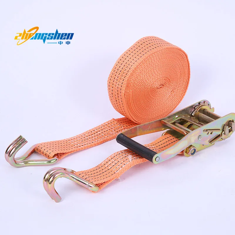 factory polyurethane rubber strap with buckle belt car truck steel belt ratchet tie down strap motorcycle ratchet strap s-hooks