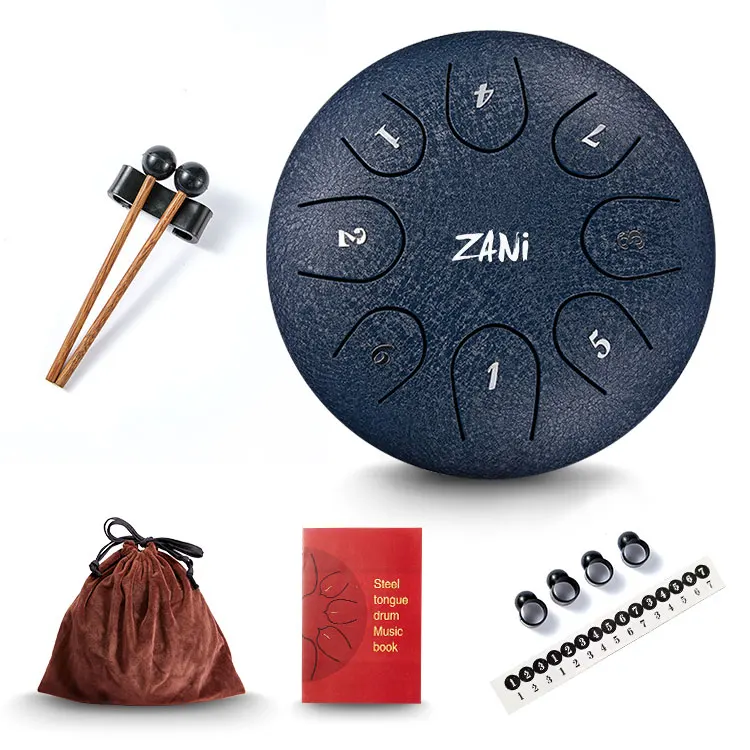 
6 inch 8 note steel tank drums tongue drum Percussion Instrument with Mallets alloy steel drum empty 