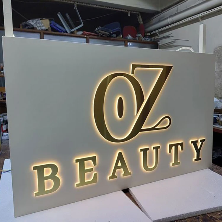 led sign board outdoor advertising custom metal business signs 3d led stainless steel backlit channel letters sign wall logo