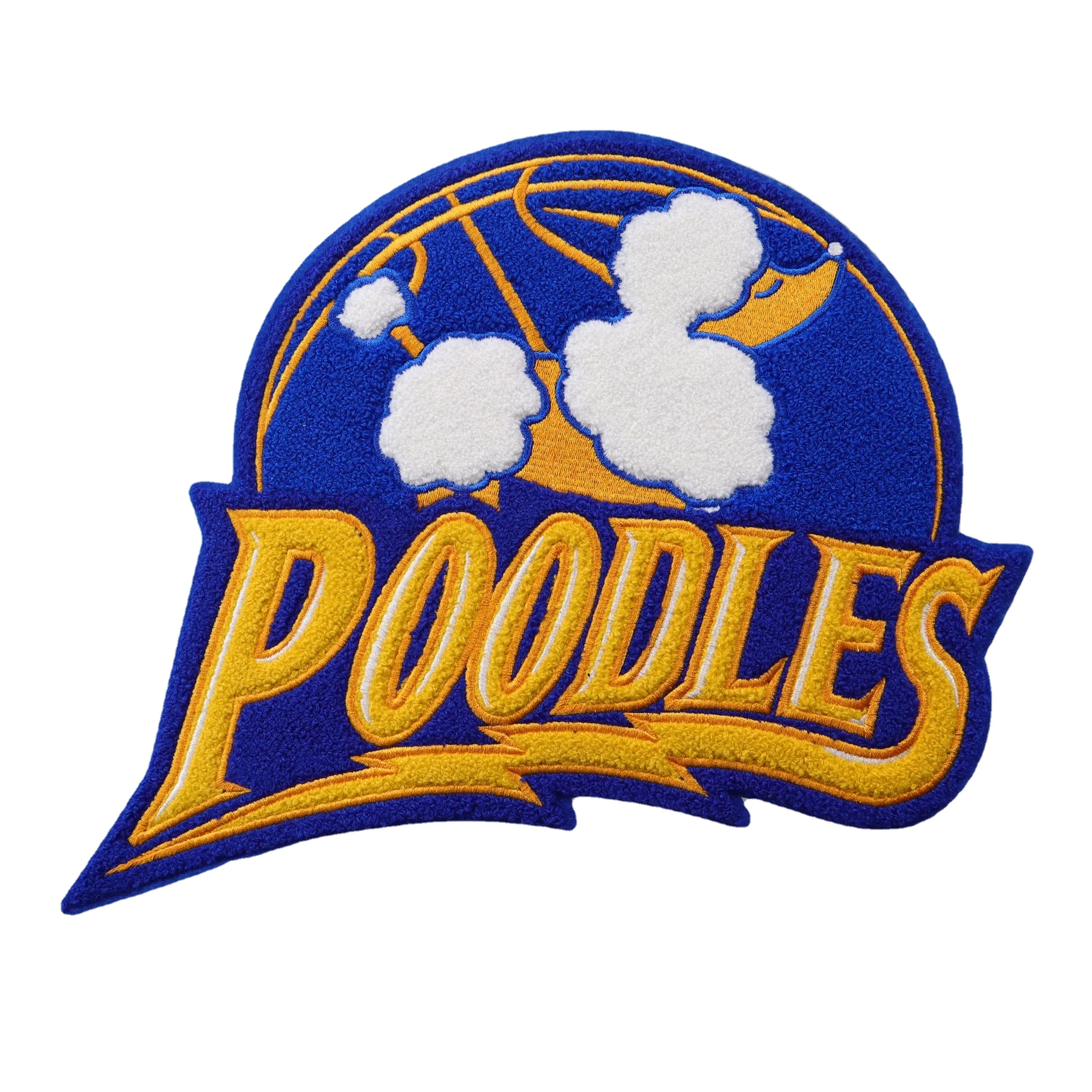 Wholesale Custom Embroidery Poodles Greek Letter Iron On Chenille Patches for Sigma Gamma Rho Clothing