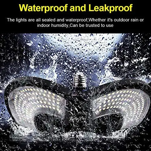 100W Deformable LED Shop Lights for Garage  , 12000LM  IP65 waterproof UFO LED High Bay Light LED Garage Lights