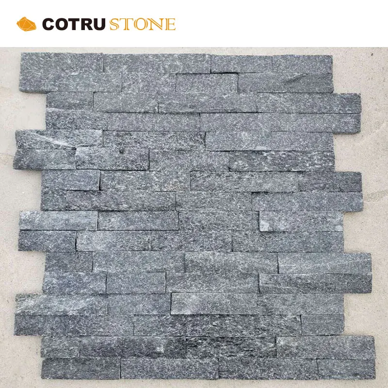 wall cladding stone supplier black slate stone cladding natural culture stone for exterior wall house