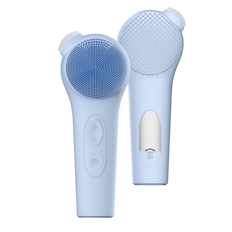 Newest Electric Facial Cleansing Brush Silicone Facial Cleaning Brush for Pore Cleaner Heating Ipx 7 Waterproof