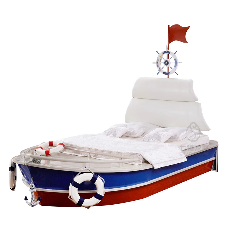 Customized modern durable Fun bed fun furniture pirate boat Ship bed with cheap price