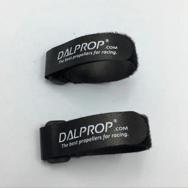 Anti-slip silicone hook and loop battery strap with plastic buckle Custom logo non-slip backing hook and loop buckle strap