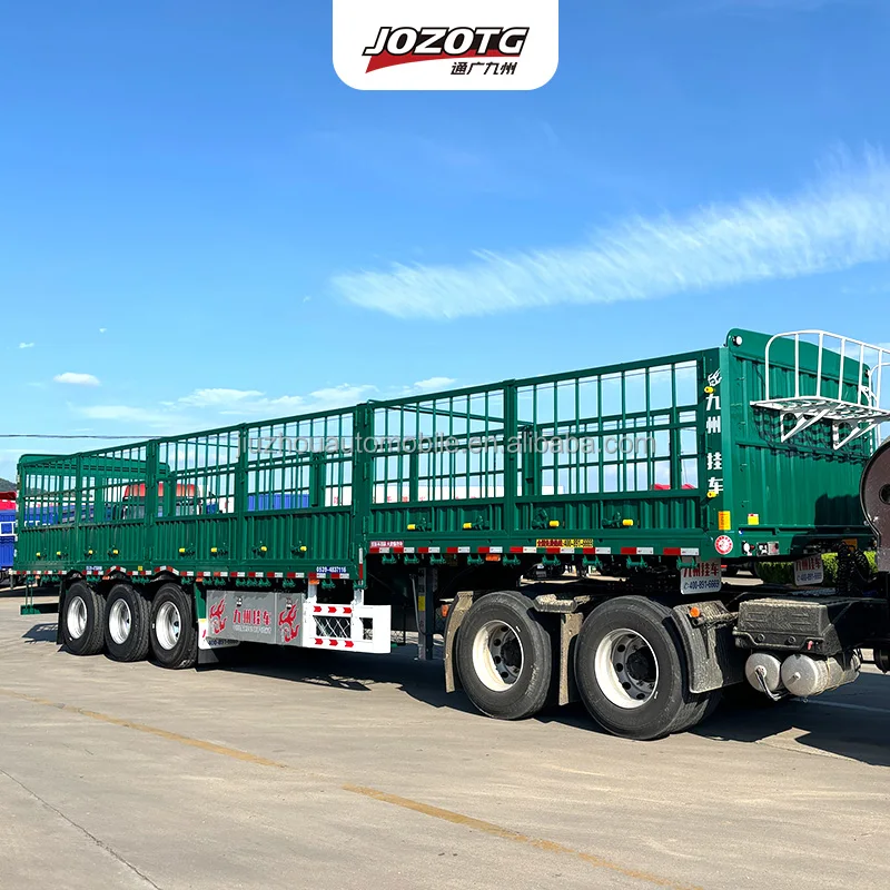 Fence Cargo Semi Truck Side Wall Trailer 3 Axles 40ft 12m 50ton Semi-trailer Dump Truck Trailer tractor trucks