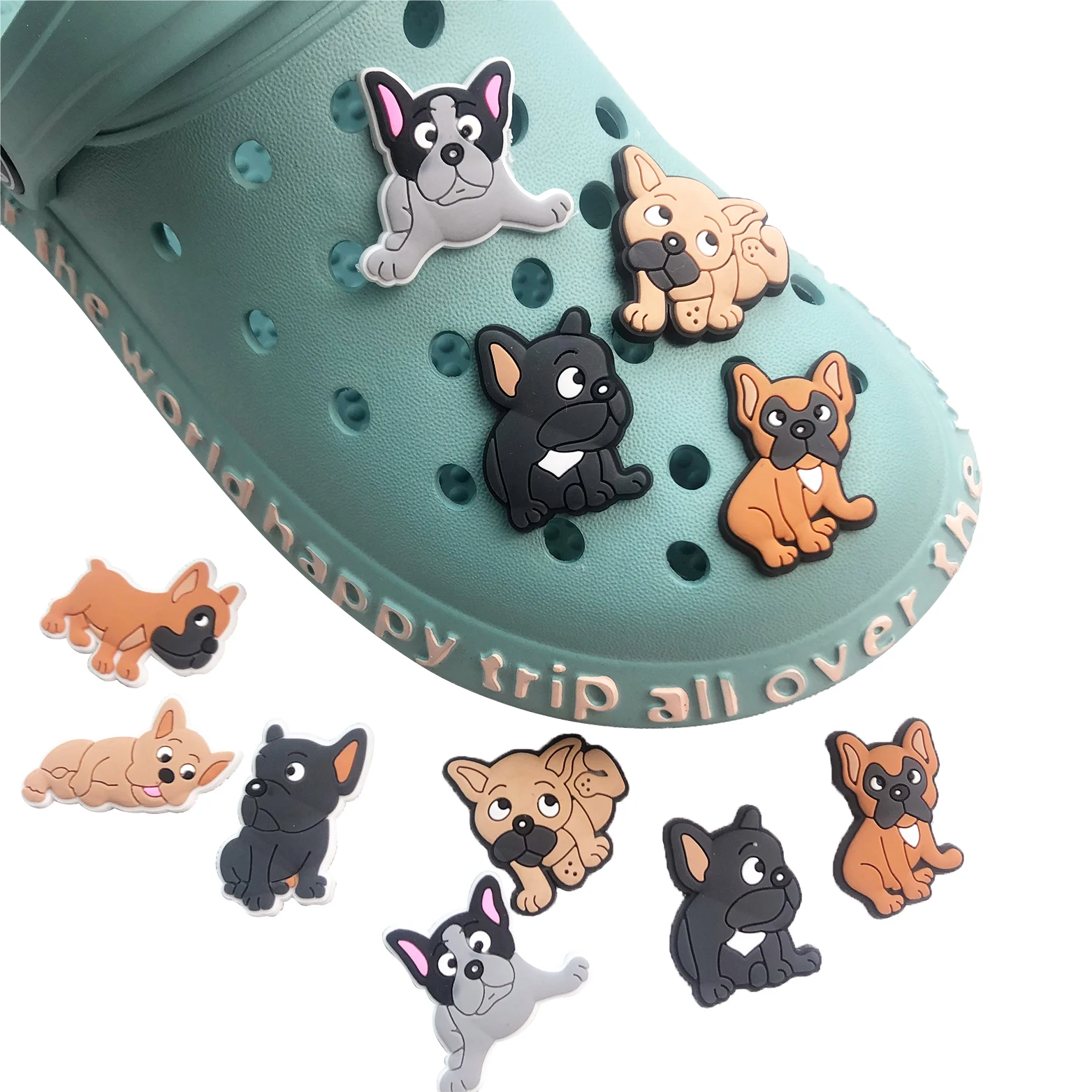 Wholesale Shoe Charm Dog Shoe Decorations for Croc Charm Clog PVC Shoe Charm Gift