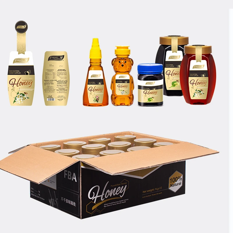 Мед премиум класса 1 Брикс, чистая упаковка, янтарный пчелиный мед для Саудовской Аравии, органический мед