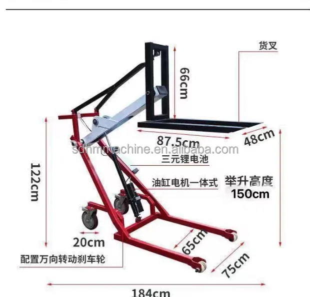 2024 High quality Electric Mini Forklift Manual Forklift Hydraulic Self Loading Forklift