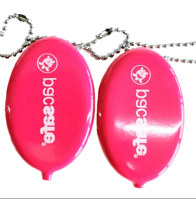 Мини-кошелек с логотипом на заказ, симпатичный овальный резиновый кошелек для монет по заводской цене