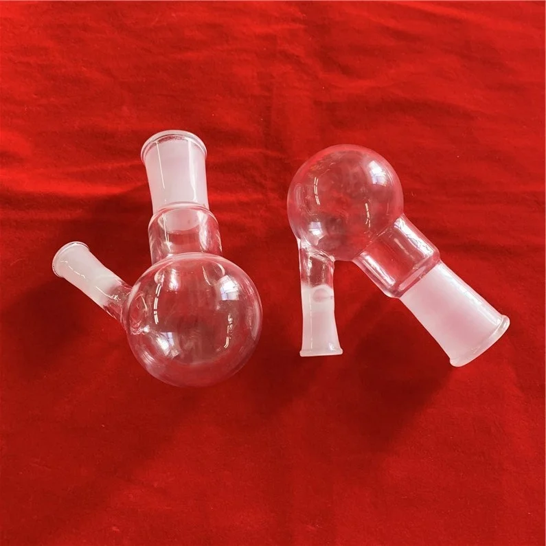 round bottom  frosted mouth clear borosilicate glass measuring flask