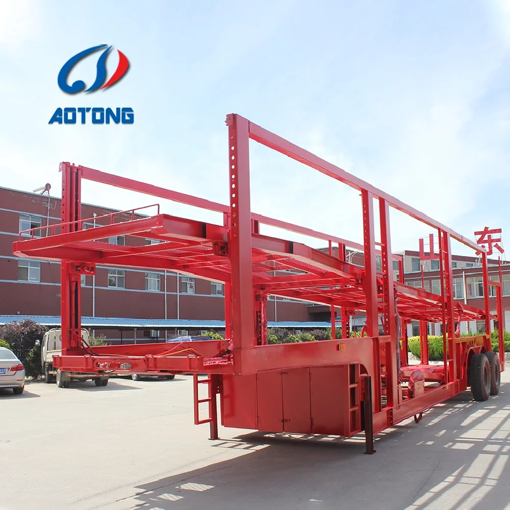 2  Axles 2- 8 SUV transport car carrier truck semi trailer trailer 2 floors car carrier
