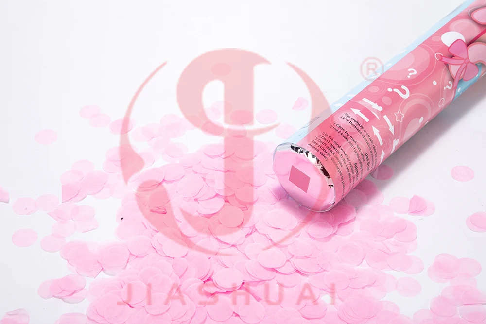 Custom Logo Gender Reveal Confetti Cannon Eco-friendly Holi Powder Biodegradable Confetti Cannon