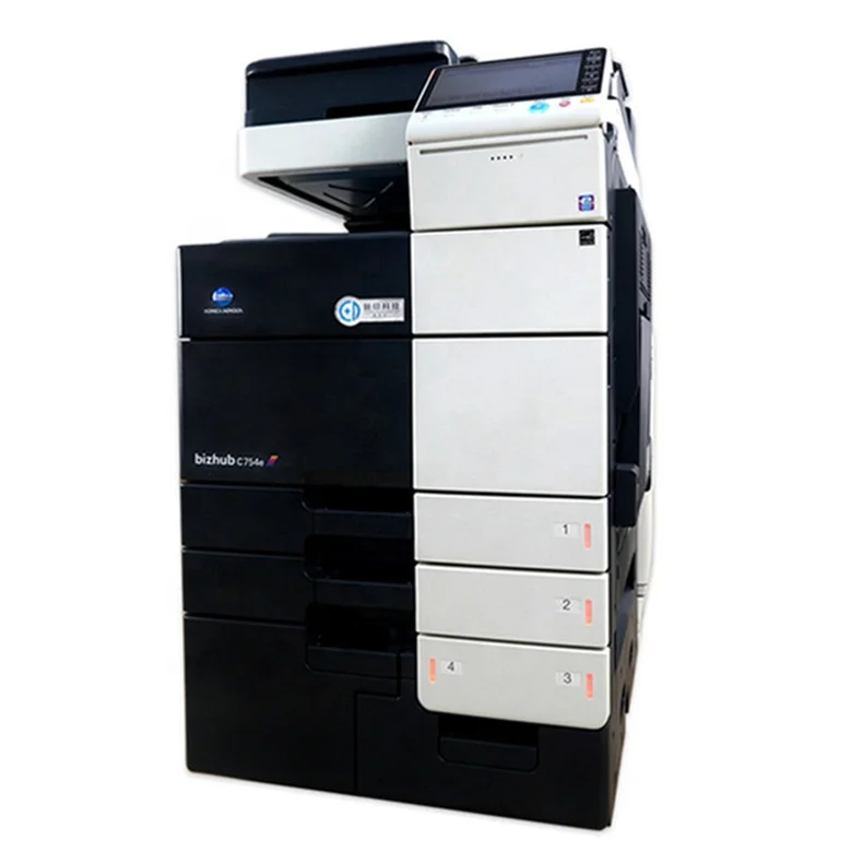 
used A3 High Grade Colored Laser Copier For Konica Minolta C754e Print/Copier/Scan All in One Copier Machine Refurbished 
