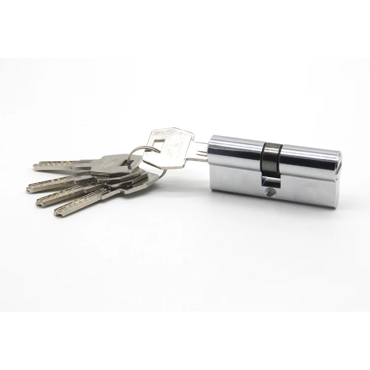 Euro solid brass double open mortise door lock cylinder with computer key