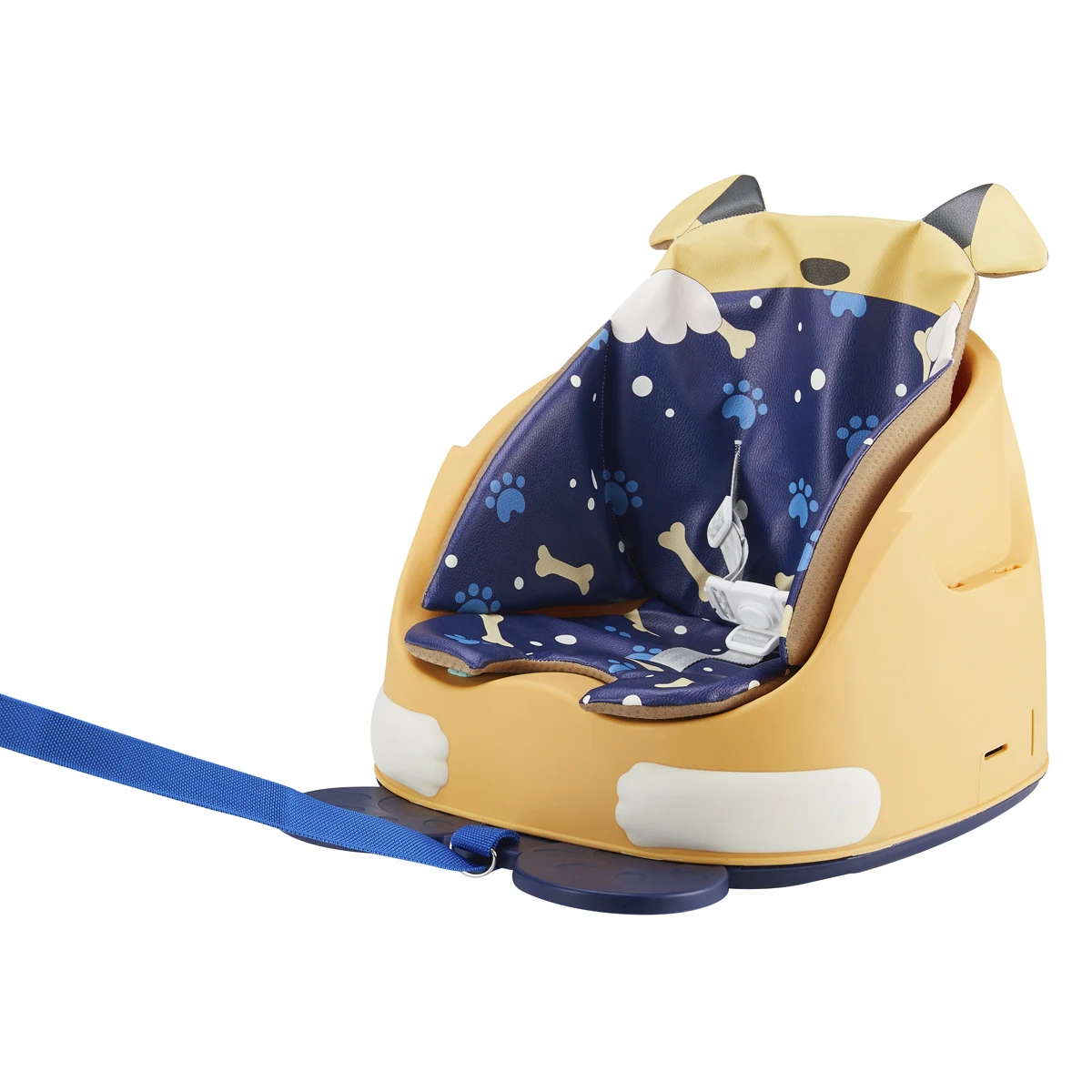 2022 NEW ARRIVAL Yellow Dog Baby Booster Chair with Adjustable tray and soft seat cover for baby anywhere to go and travel chair