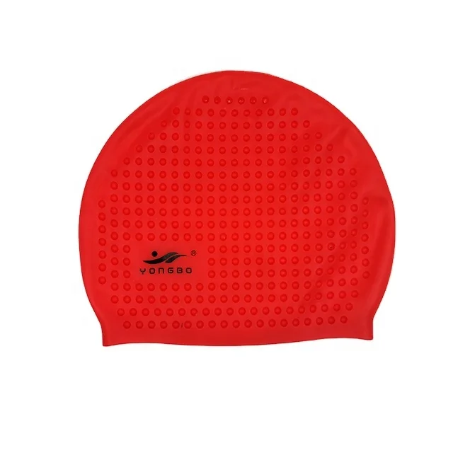 
Both Sides Bubble Silicone Wrinkle-Free Swimming Cap for Men and Women 