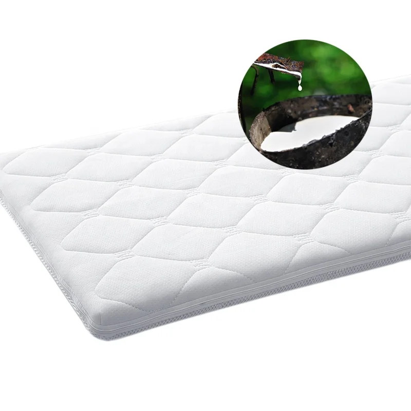 Organic Cover Natural Latex Cot Bed Mattress Topper Safest Crib Foam Mattress
