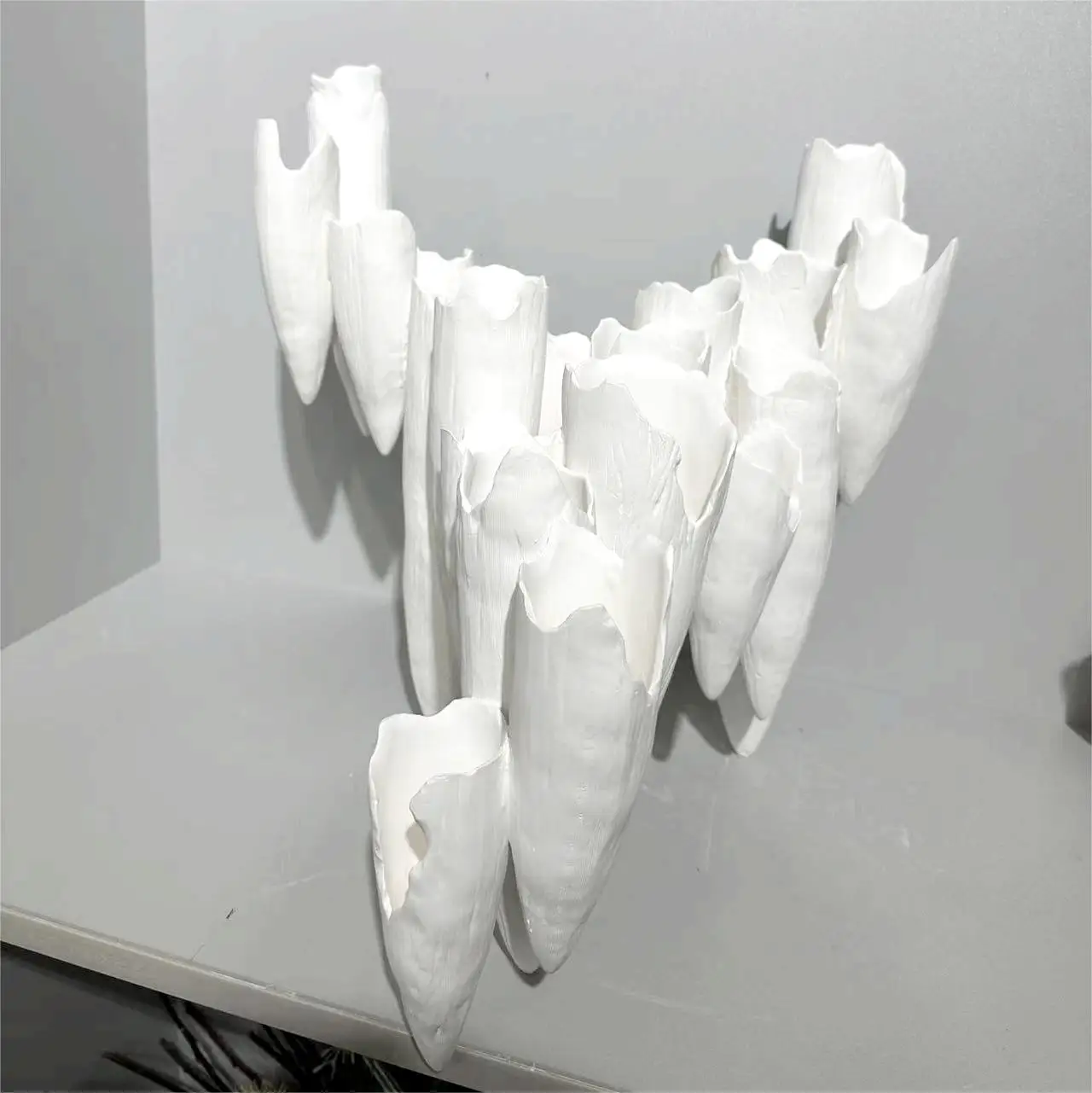 Modern Abstract Design Glazed Porcelain Ceramic Vase Contemporary Nordic Luxury Style for Home Tabletop Decorative Use