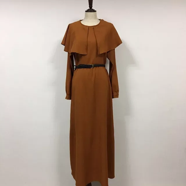 New Muslim Maxi Dress With Long Sleeve Long Robes Dresses Ladies Middle East Islamic Dubai Maxi Clothing