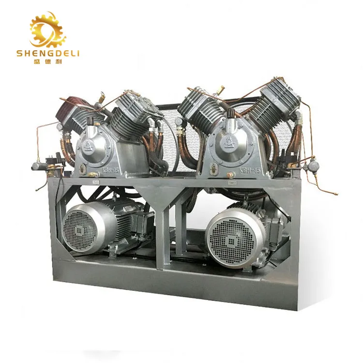 
220V High Efficiency Long Duty Cycle High Quality Oil Free Twin Heads Portable Mini Air Compressor with 50 liters tank 