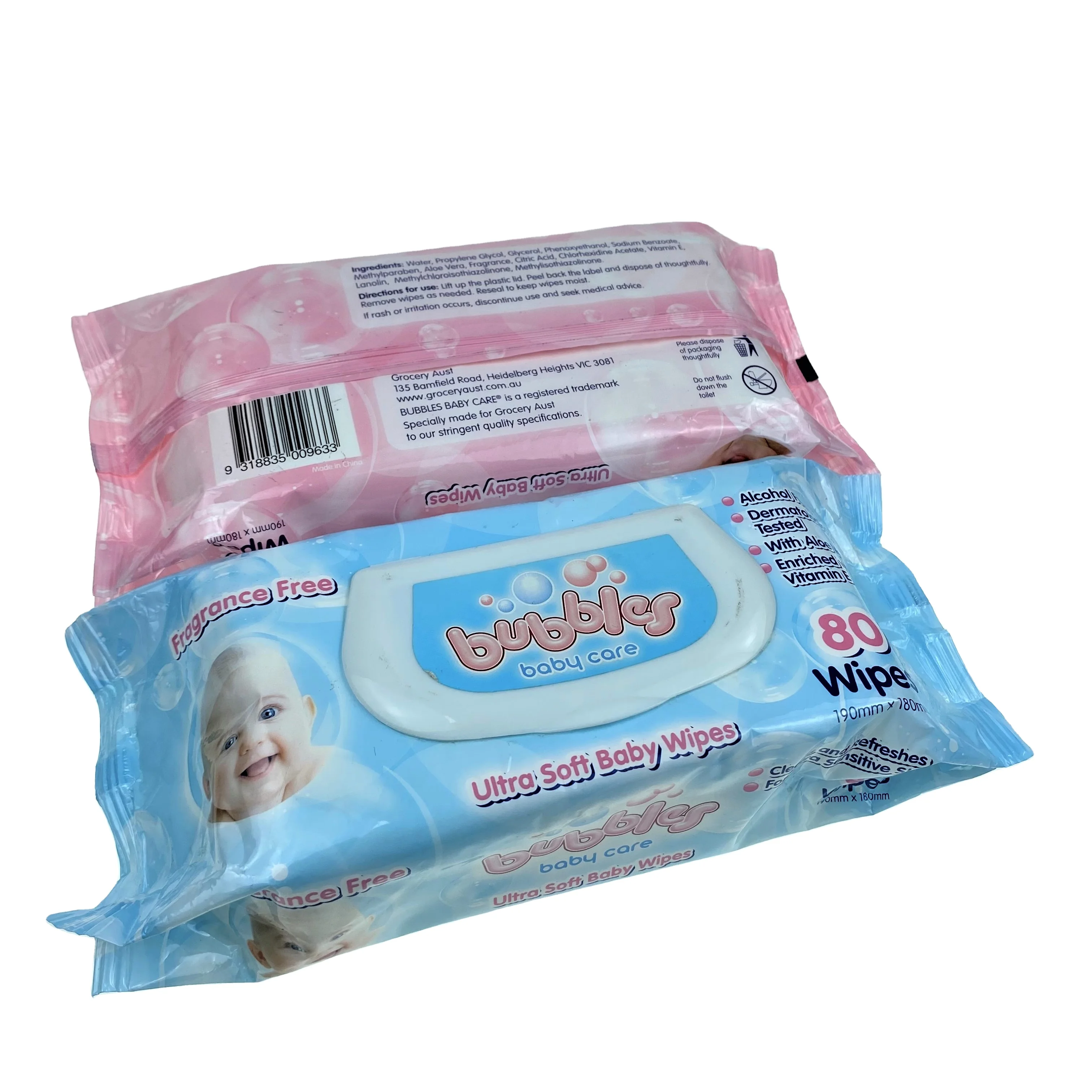Cleaning organic suppliers customized babies Antibacterial Skin care tissue wet wipe for baby