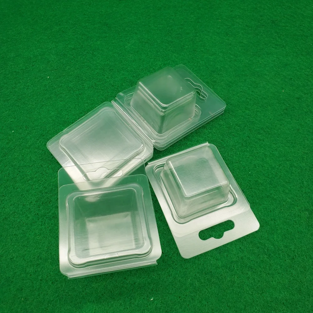 0.6mm thick PET wax melt clamshell 1oz Round wax pot  Mini Luxury Wax Melts Clamshells