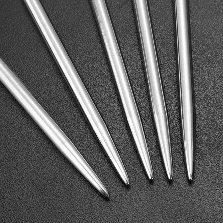 Stainless Steel Knitting Needles Double Pointed Crochet Hook Sets Sweater Weaving Crochet Needles DIY Sewing Tools