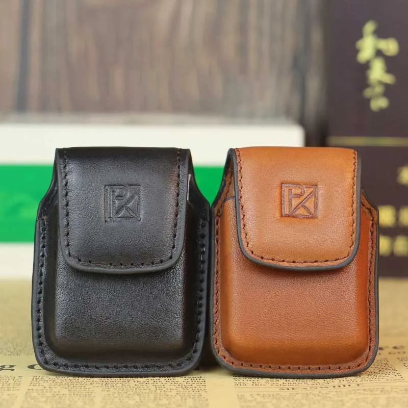 KUPAI Classic Kerosene Lighter Case Cowhide Lighter Protect Case