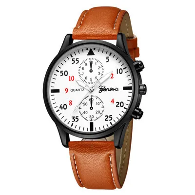 Trendy Fashion High Quality Newest Cheap Factory Price Popular Design Best Price men Quartz Watch Leather Band 40
