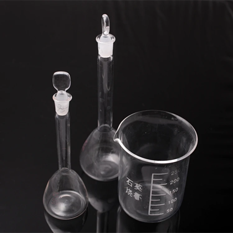 Кварцевое стекло объемная колба Кварцевая стеклянная бутылка Erlenmeyer коническая