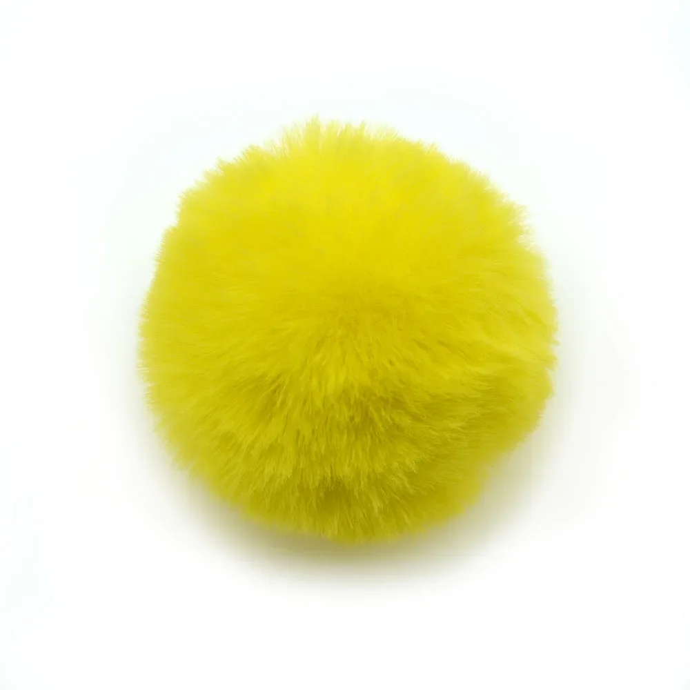 Custom size faux fur pompoms handmade faux rabbit fur ball fluffy plush fur pom poms for diy hats cloth decoration