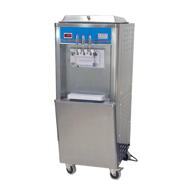 Ice Cream Machine Professional Commercial Vertical Soft Ice Cream Machine With 3 Flavors