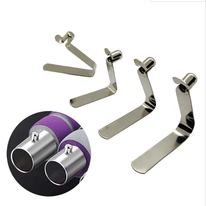 7mm diameter V shape tent tube hole snap button steel spring clip