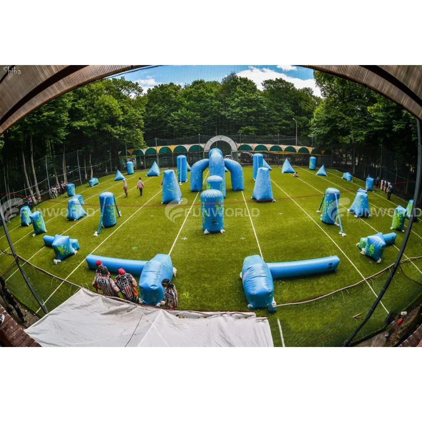 Kids Outdoor Laser Guns Competition Field Packages Inflatable Paintball Bunkers For Archery Tag