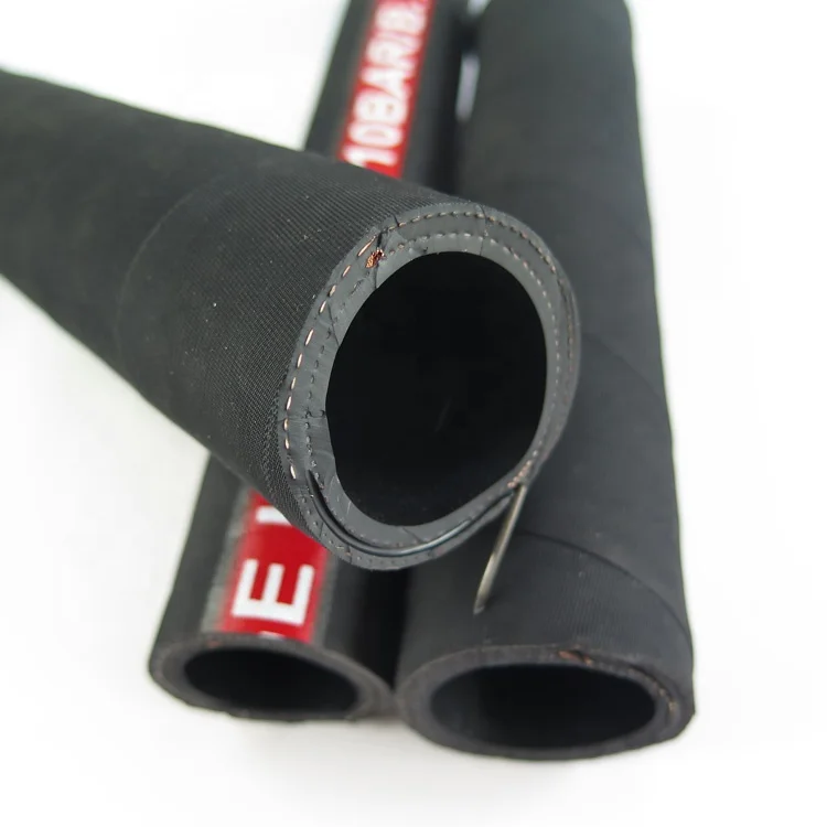 High Temperature Resistance Black Wrap Surface 3 Inch Flexible Water Mud  Suction And Discharge Rubber Hose