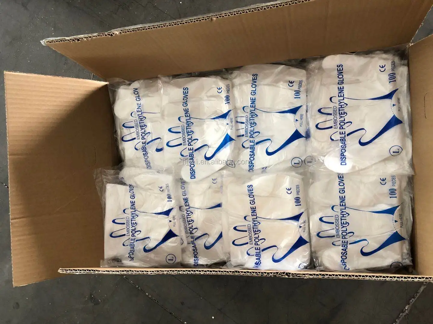 Factory wholesale PE Film single us gloves disposable long plastic gloves