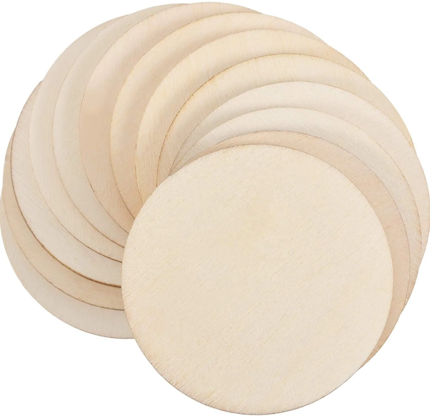 Wood Circle Wood Pieces Wooden Cutouts Ornaments for Craft Supplies, Decoration, Laser Engraving Carving