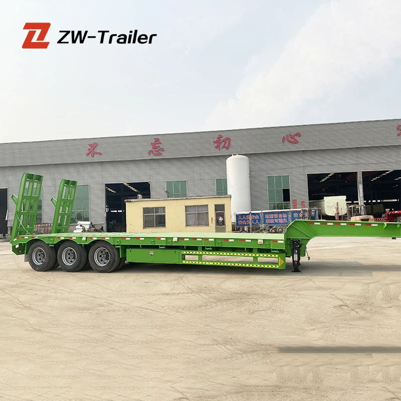 ZW 3 оси 60 тонн 4 100 т lowboy полуприцеп низкорамный погрузчик грузовик прицеп в ОАЭ