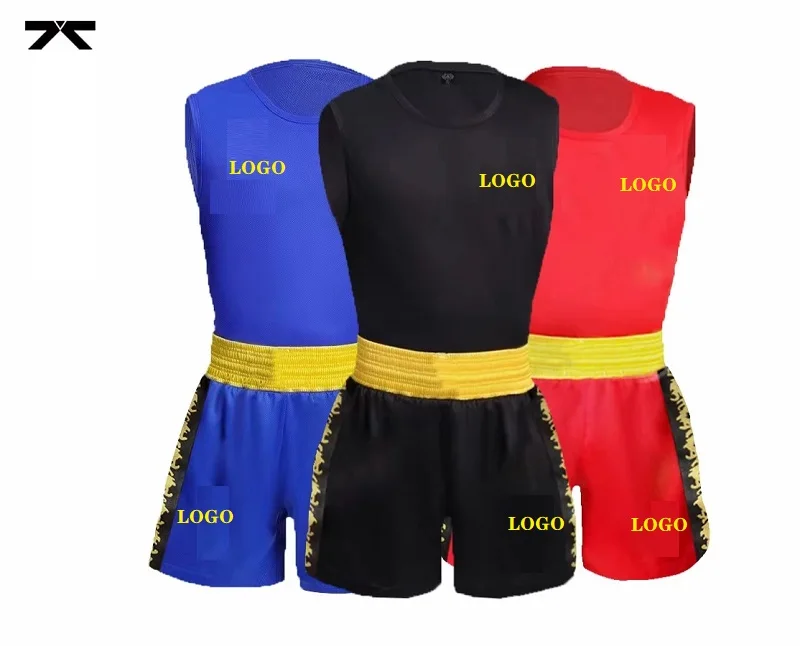Customized Sanda Unified Martial Arts Training boxing set uniform for Adults and Children Fighting Clothes